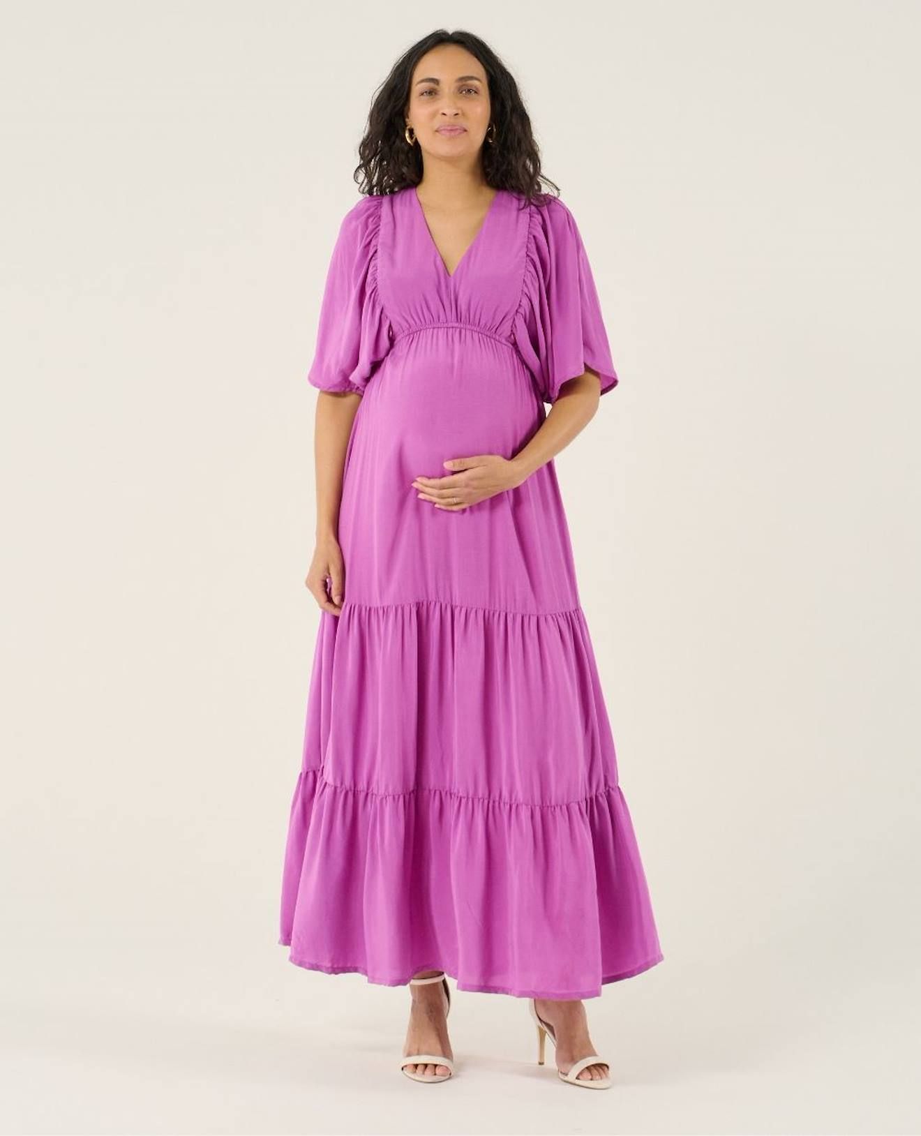 Robe De Grossesse Et D'allaitement Claudette Petunia - Cache Coeur - Modalova