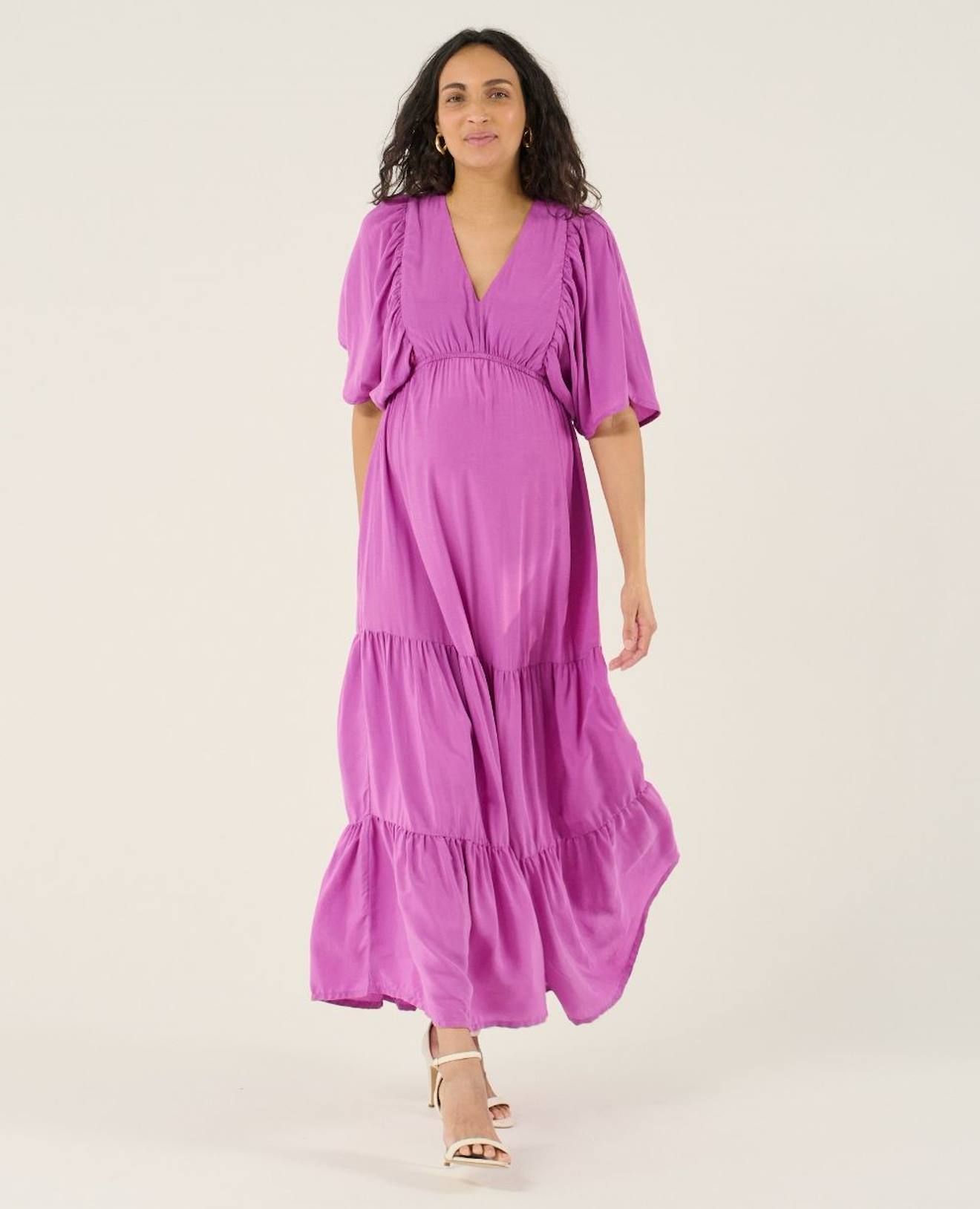 Robe De Grossesse Et D'allaitement Claudette Petunia - Cache Coeur - Modalova