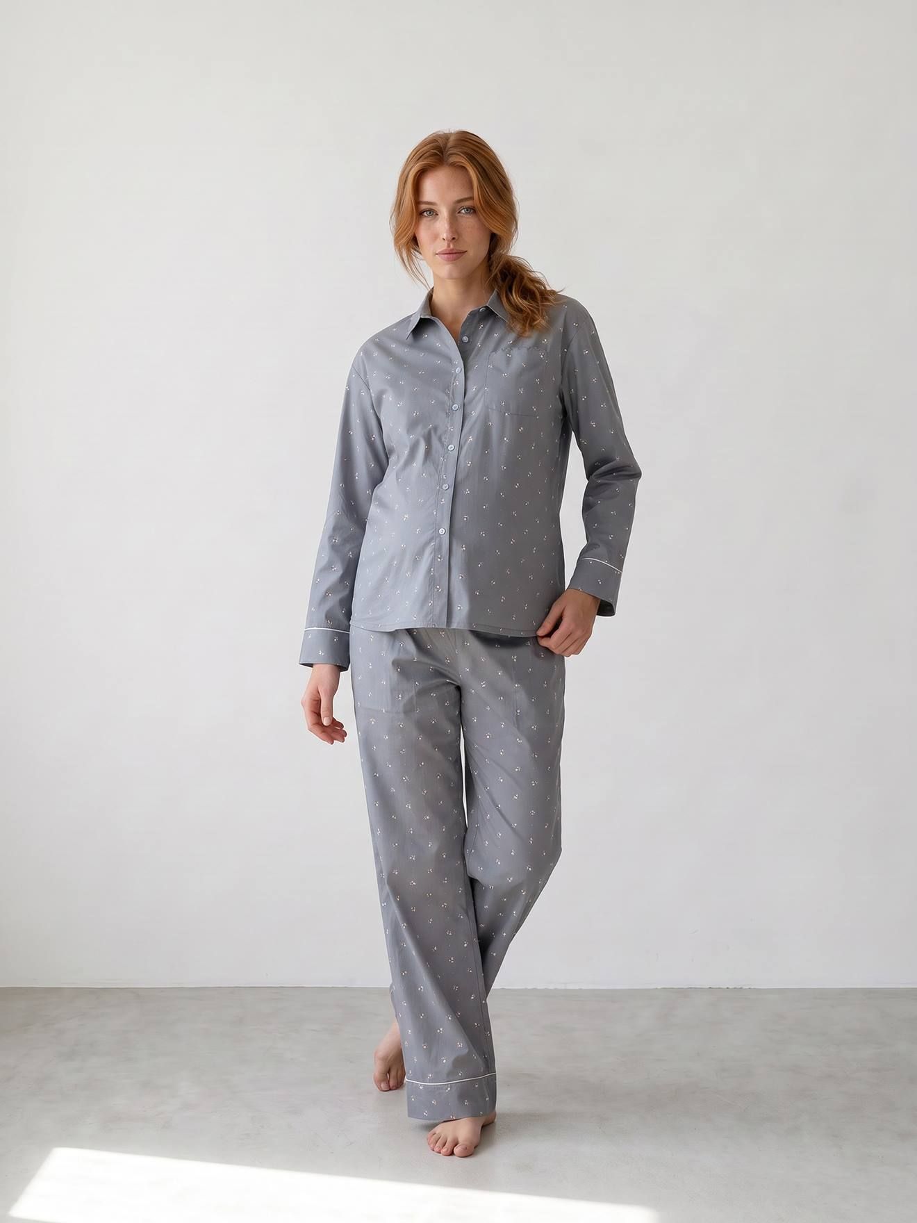 Pyjama grossesse et allaitement sauge - Vertbaudet - Modalova