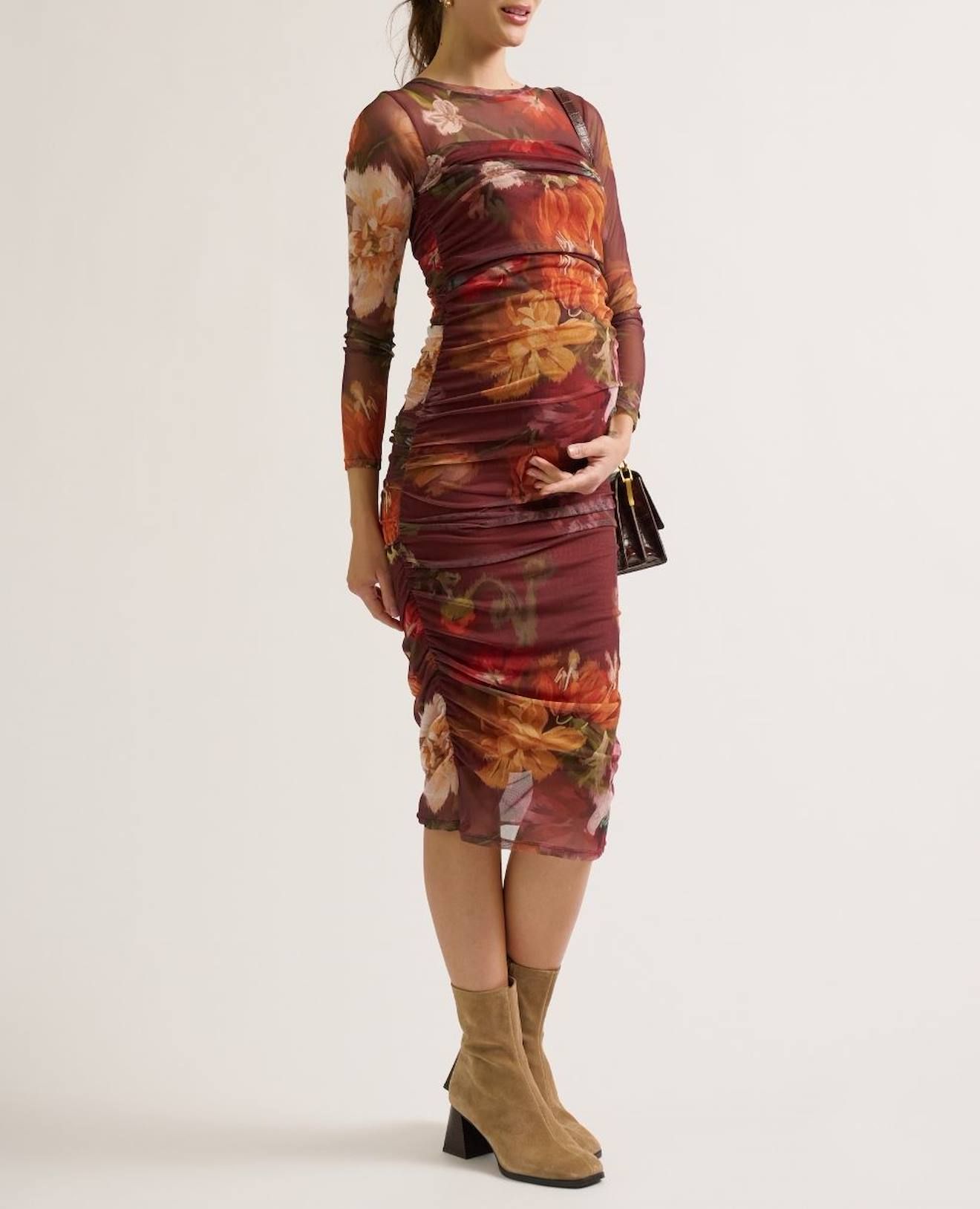 Robe De Grossesse Et Allaitement Vanessa Multico - Cache Coeur - Modalova