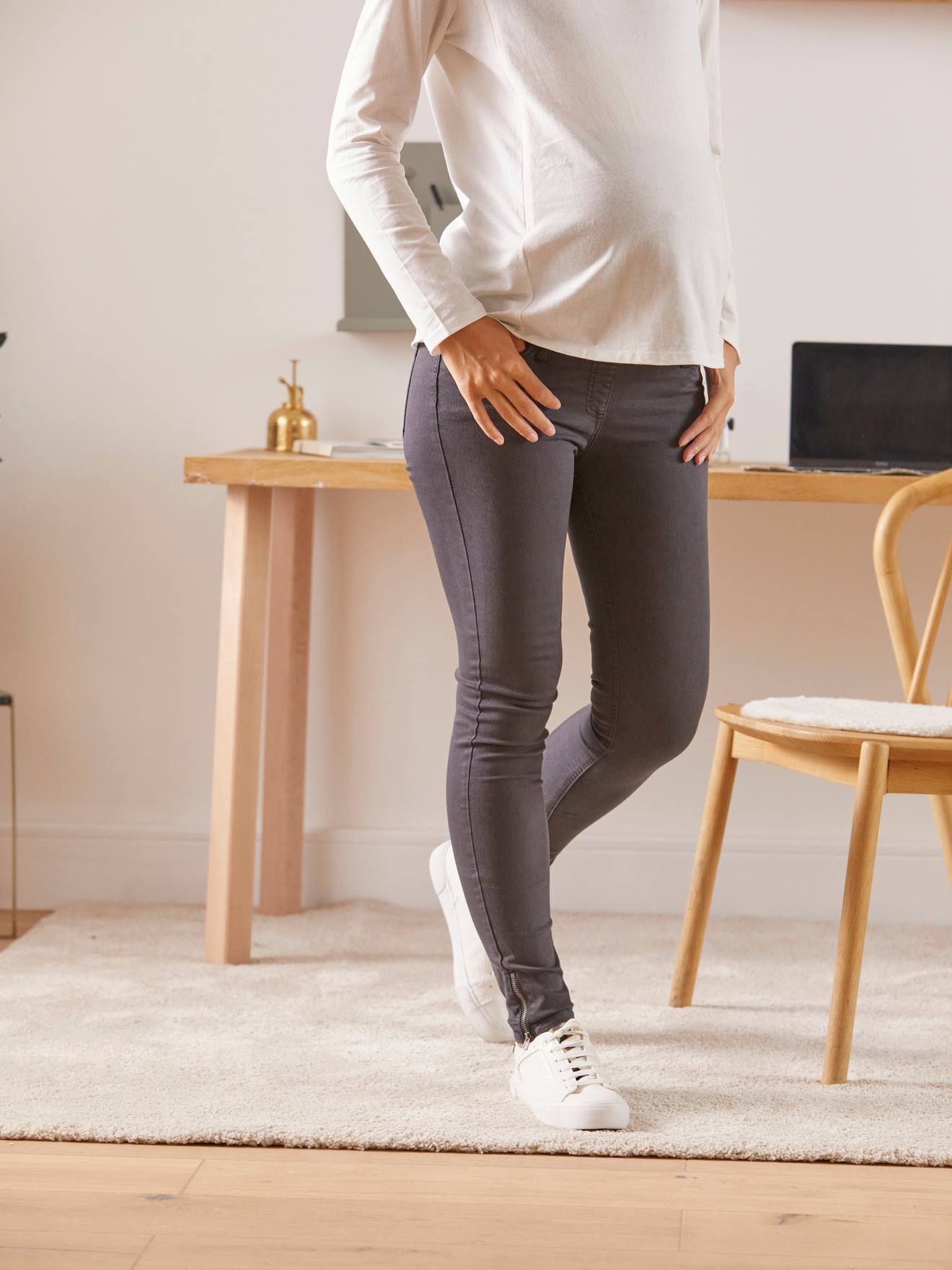 Jean slim de grossesse entrejambe 76 cm anthracite - Vertbaudet - Modalova