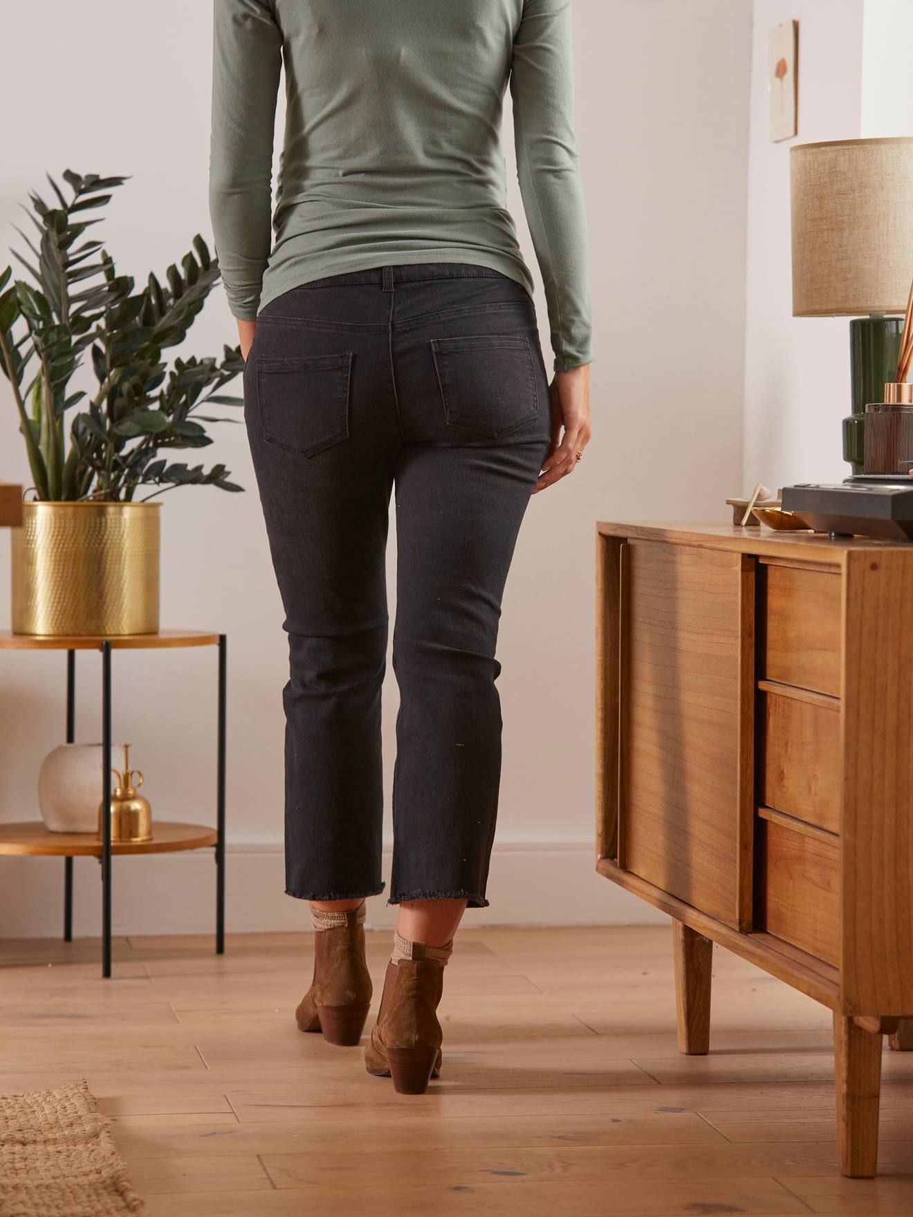 Jean flare de grossesse entrejambe 65 cm anthracite - Vertbaudet - Modalova