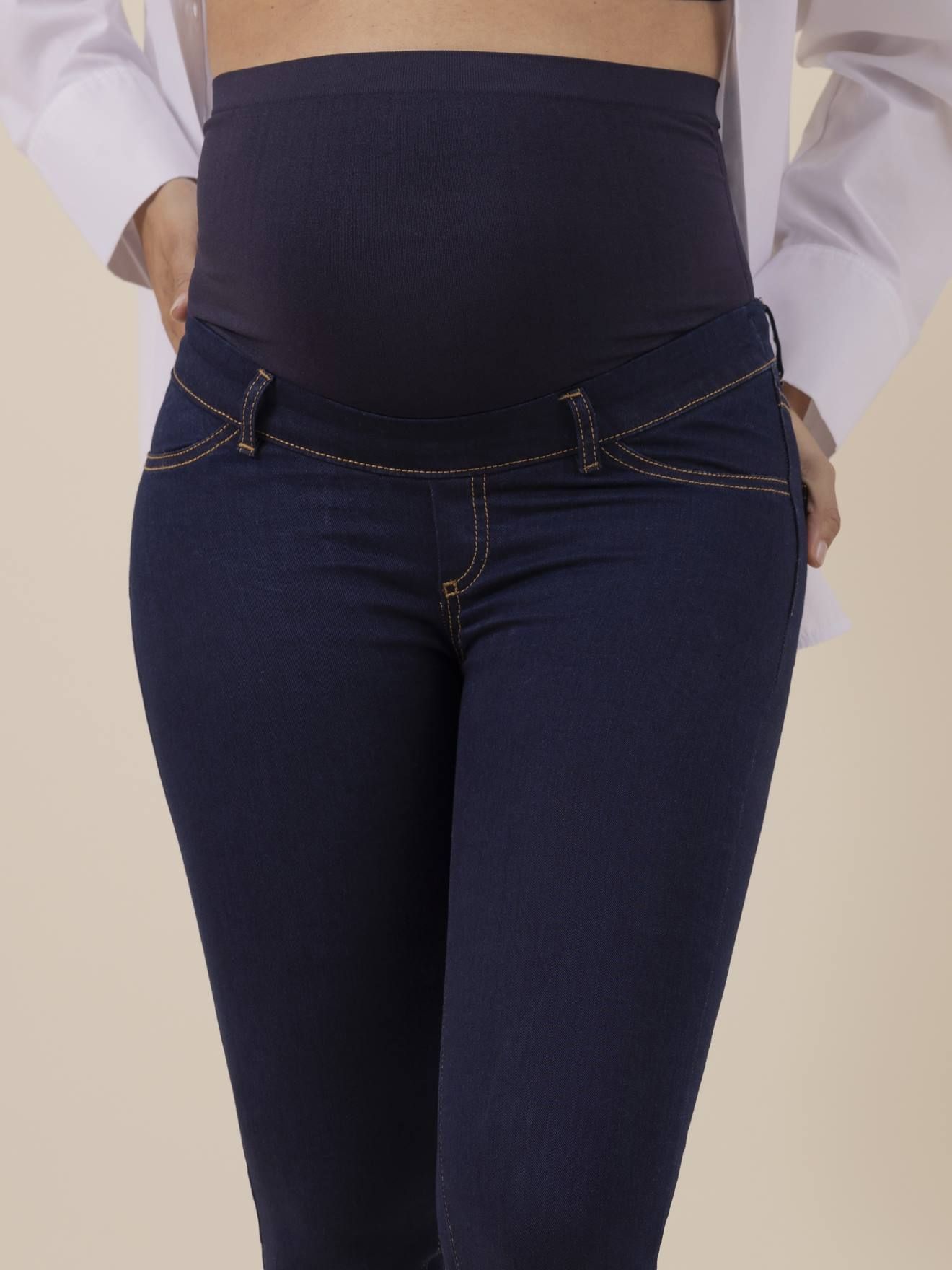 Jean grossesse slim bandeau sans coutures Clint jean - Envie De Fraise - Modalova