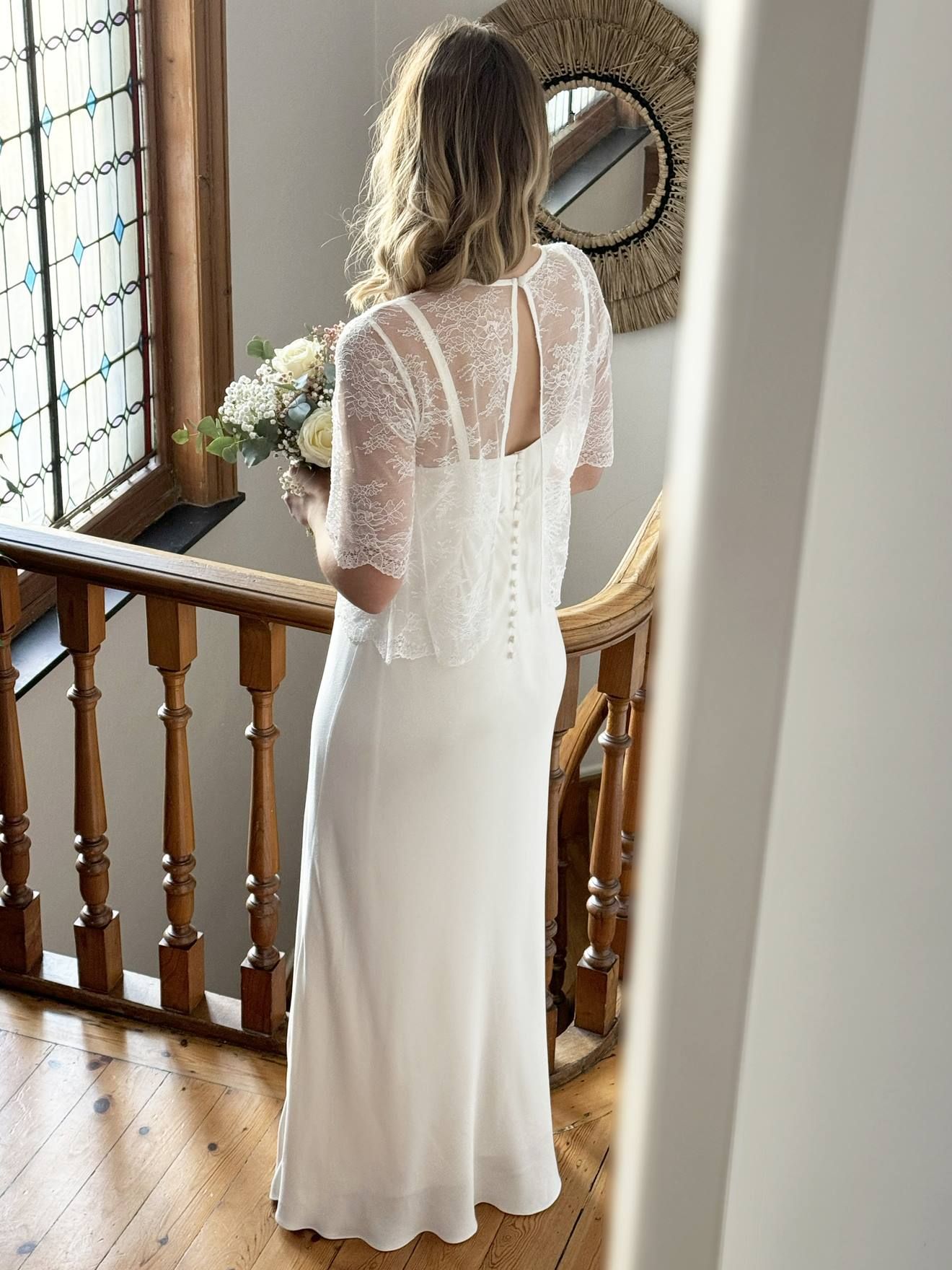 Robe de mariée en crêpe grossesse ou collection mariage écru - Envie De Fraise - Modalova