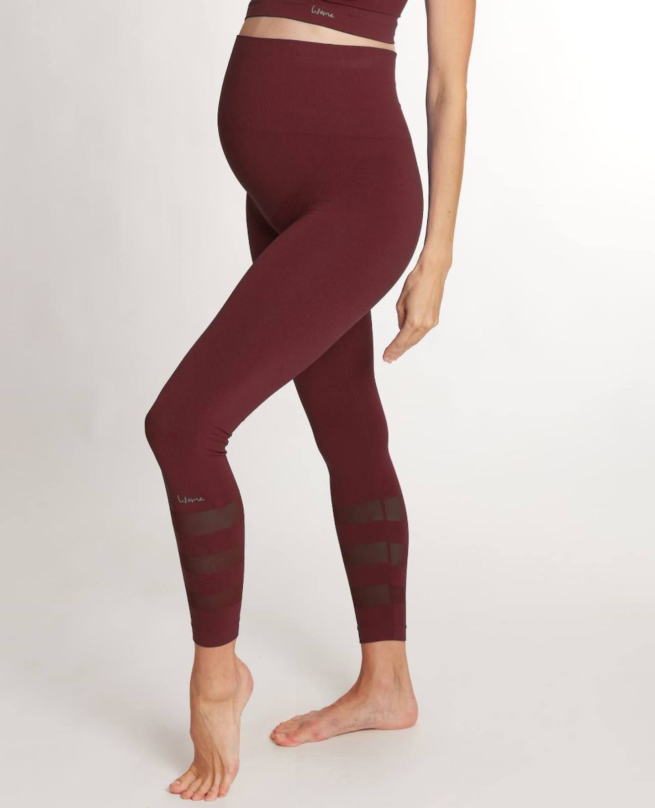 Legging De Sport Et De Grossesse Woma Prune - Cache Coeur - Modalova