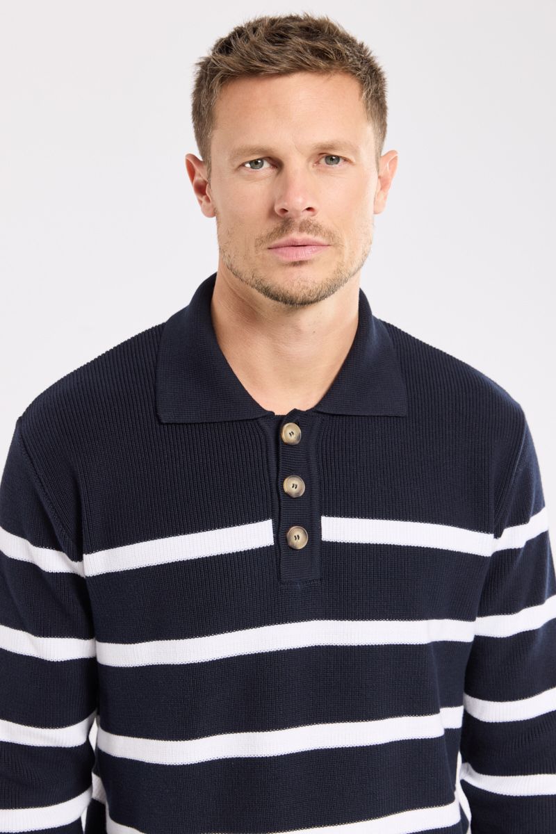 Pull col boutonné Heritage - coton - ARMOR LUX FR - Modalova