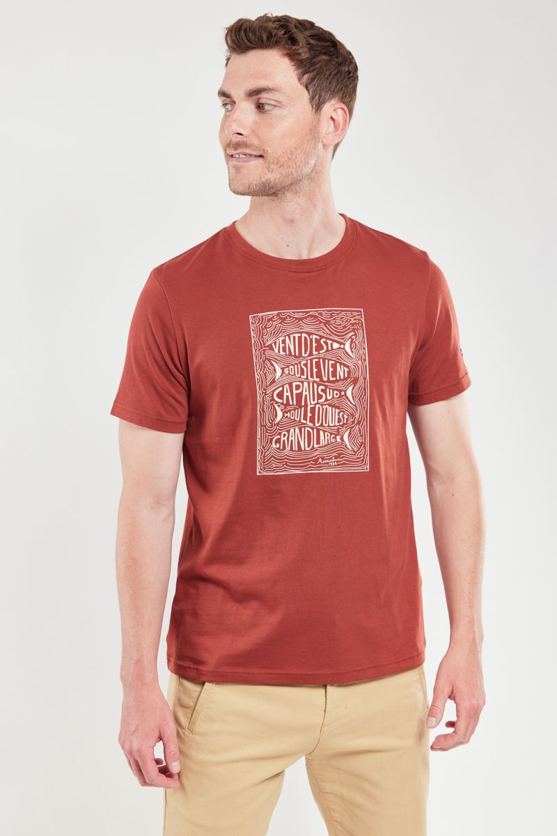 T-shirt sérigraphié vent d'est - coton léger - ARMOR LUX FR - Modalova