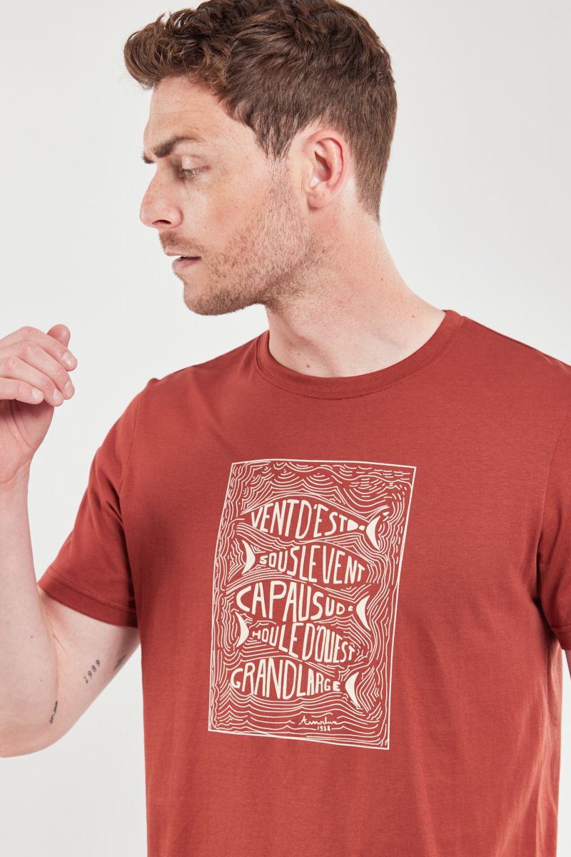 T-shirt sérigraphié vent d'est - coton léger - ARMOR LUX FR - Modalova