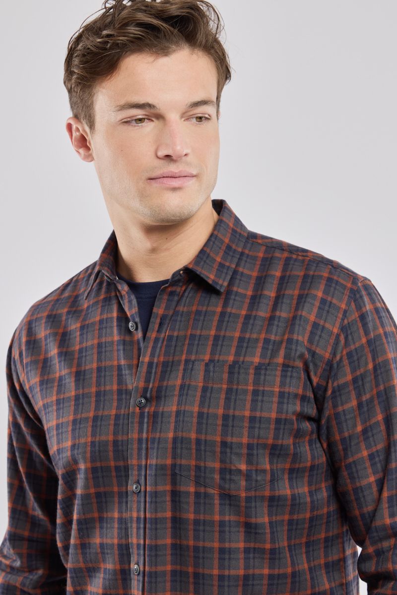 Chemise manches longues droite col souple - ARMOR LUX FR - Modalova