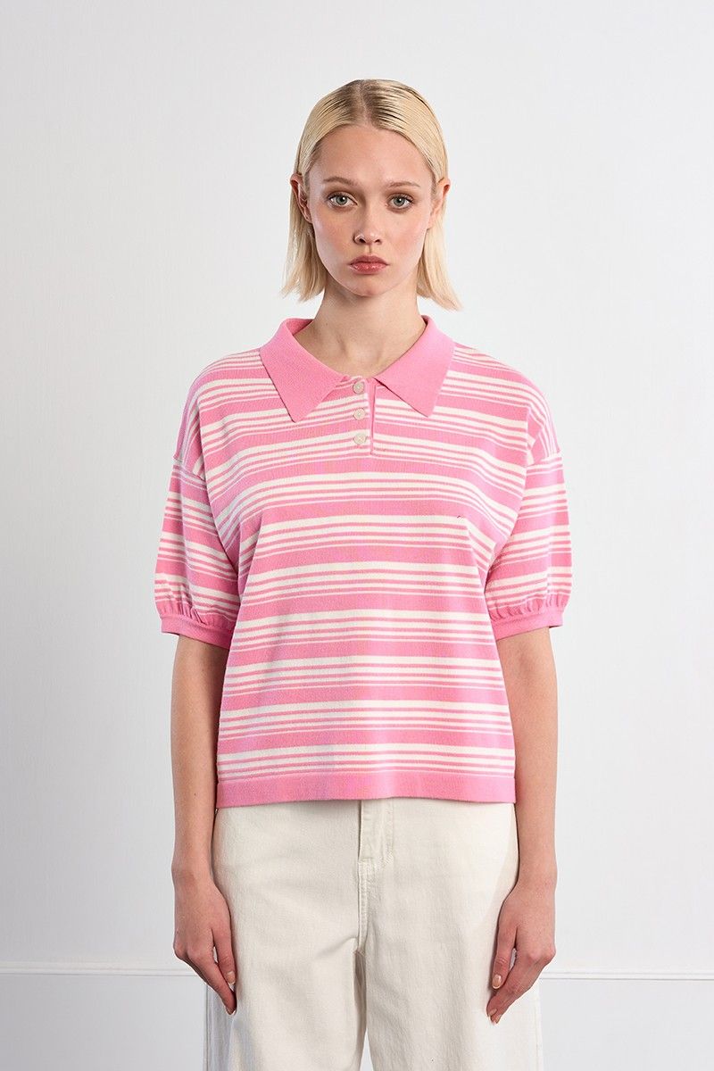 Polo décontracté en maille rayé - LILI SIDONIO - Modalova