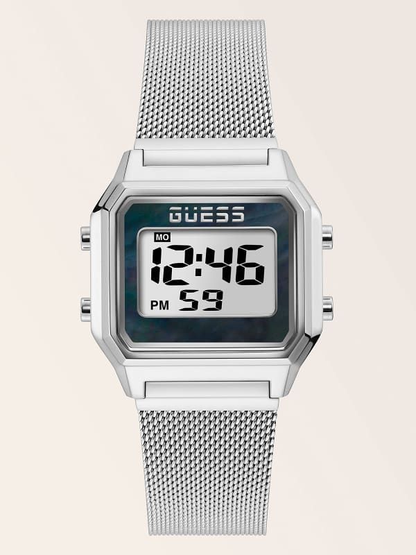 Montre Affichage Digital Acier - Guess - Modalova