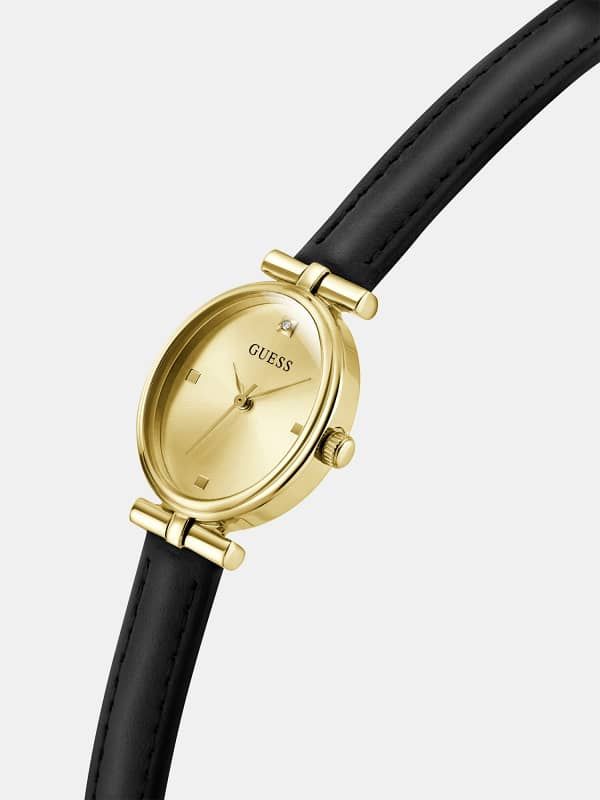 Montre Analogique En Cuir Véritable 24 Mm - Guess - Modalova