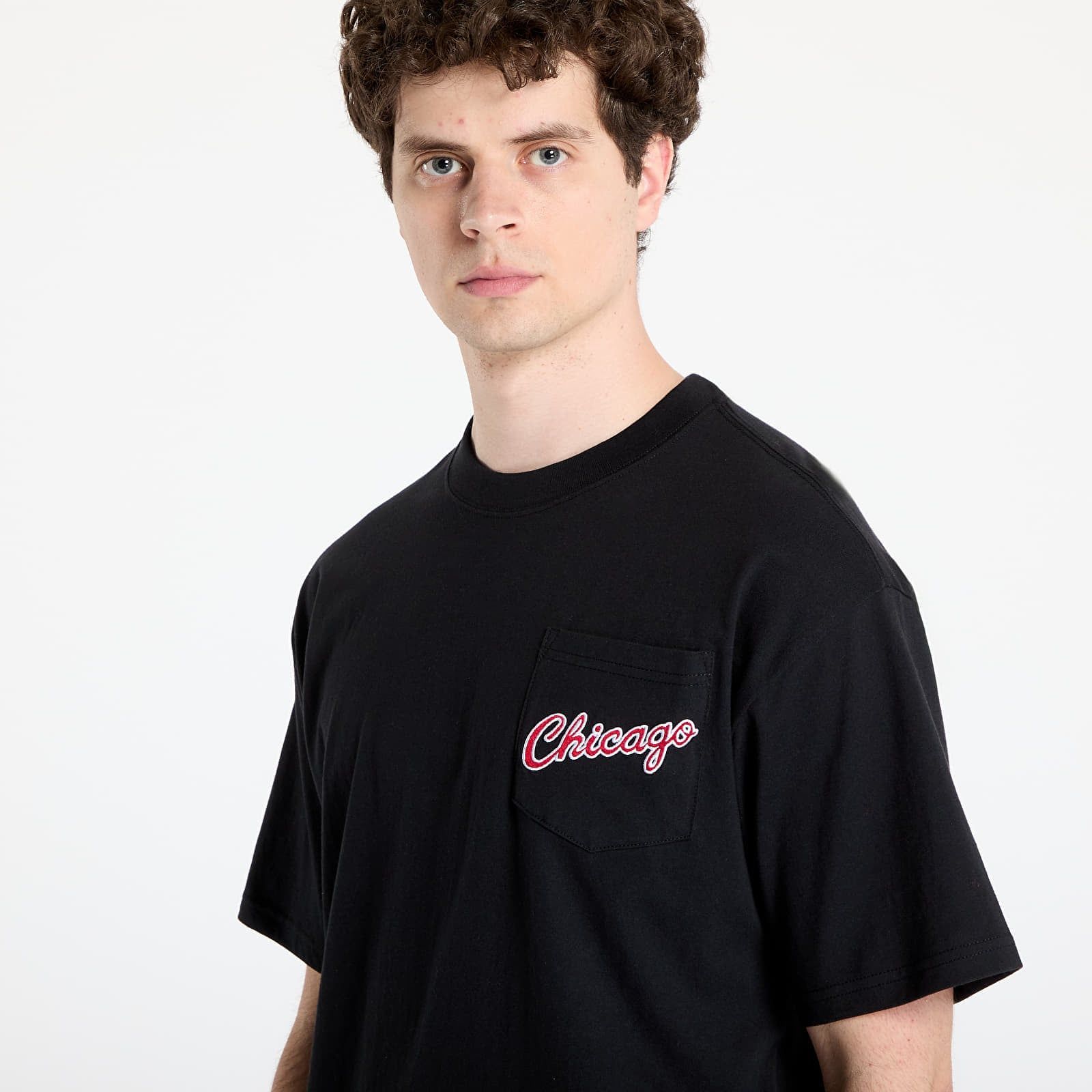 T-shirt NBA Vintage Logo Bulls Double Hit Shortsleeve Pocket Tee XL - Mitchell & Ness - Modalova