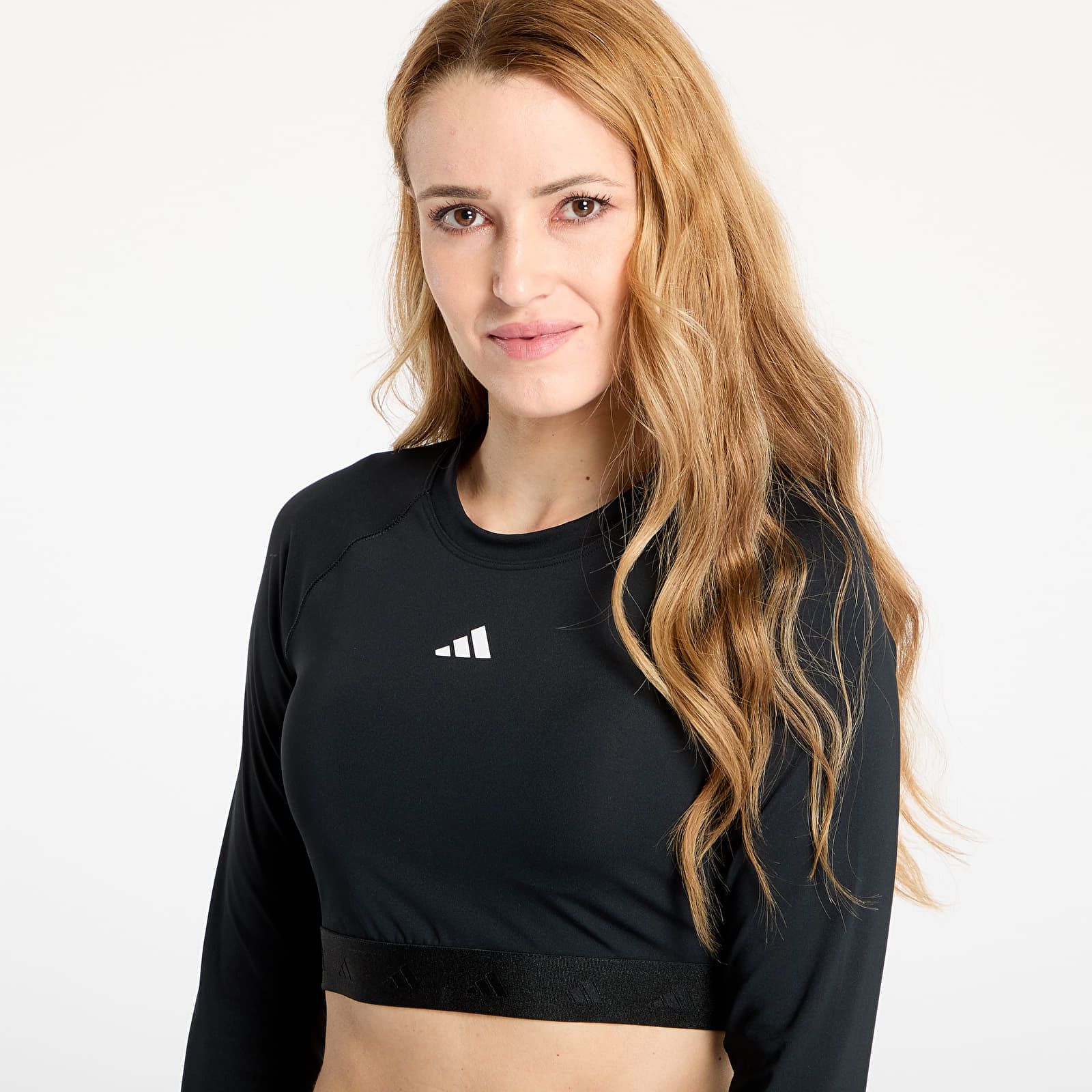 T-shirt adidas Hyperglam Training Cropped Long Sleeve Long-Sleeve Top / L - adidas Performance - Modalova