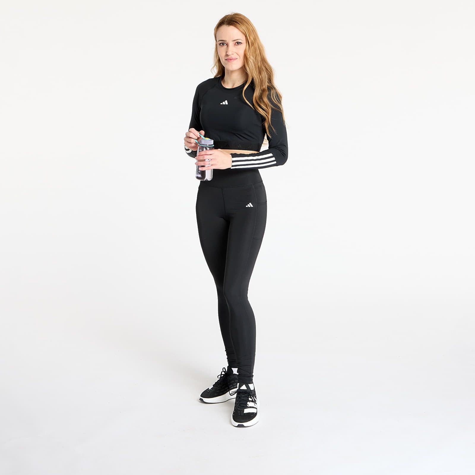 T-shirt adidas Hyperglam Training Cropped Long Sleeve Long-Sleeve Top / L - adidas Performance - Modalova