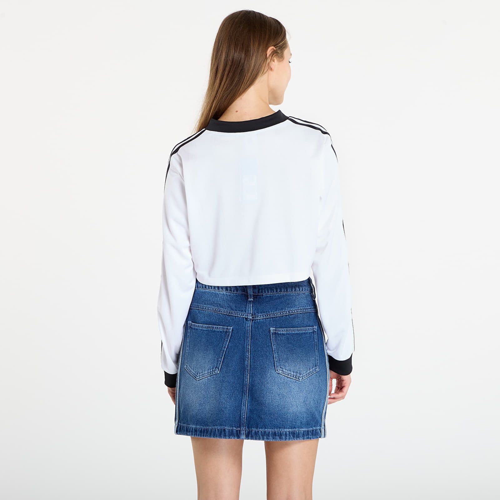 T-shirt adidas Adicolor Football Jacquard Crop Long-Sleeve Top XS - adidas Originals - Modalova