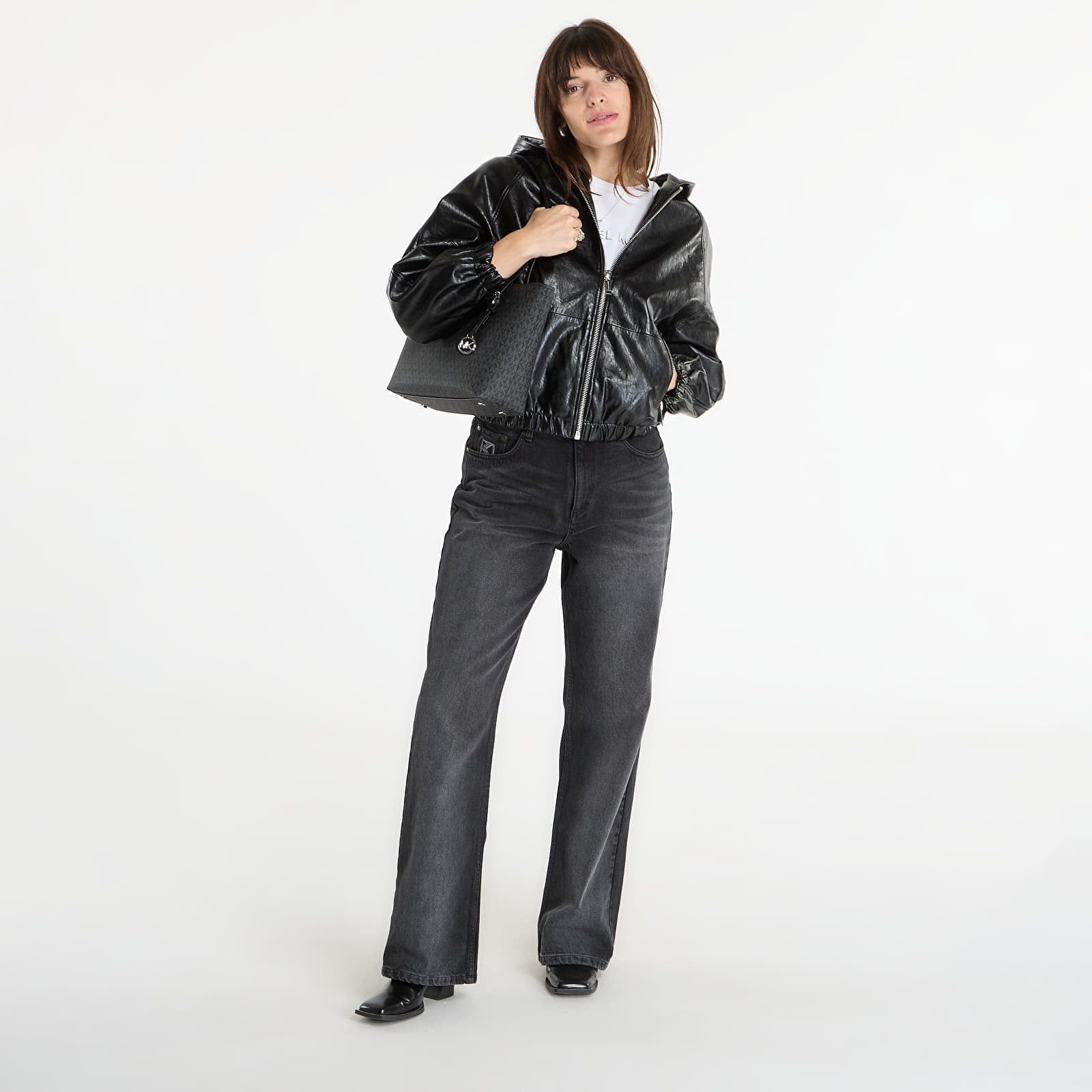 Veste Faux Leather Hoodie XS - Michael Kors - Modalova