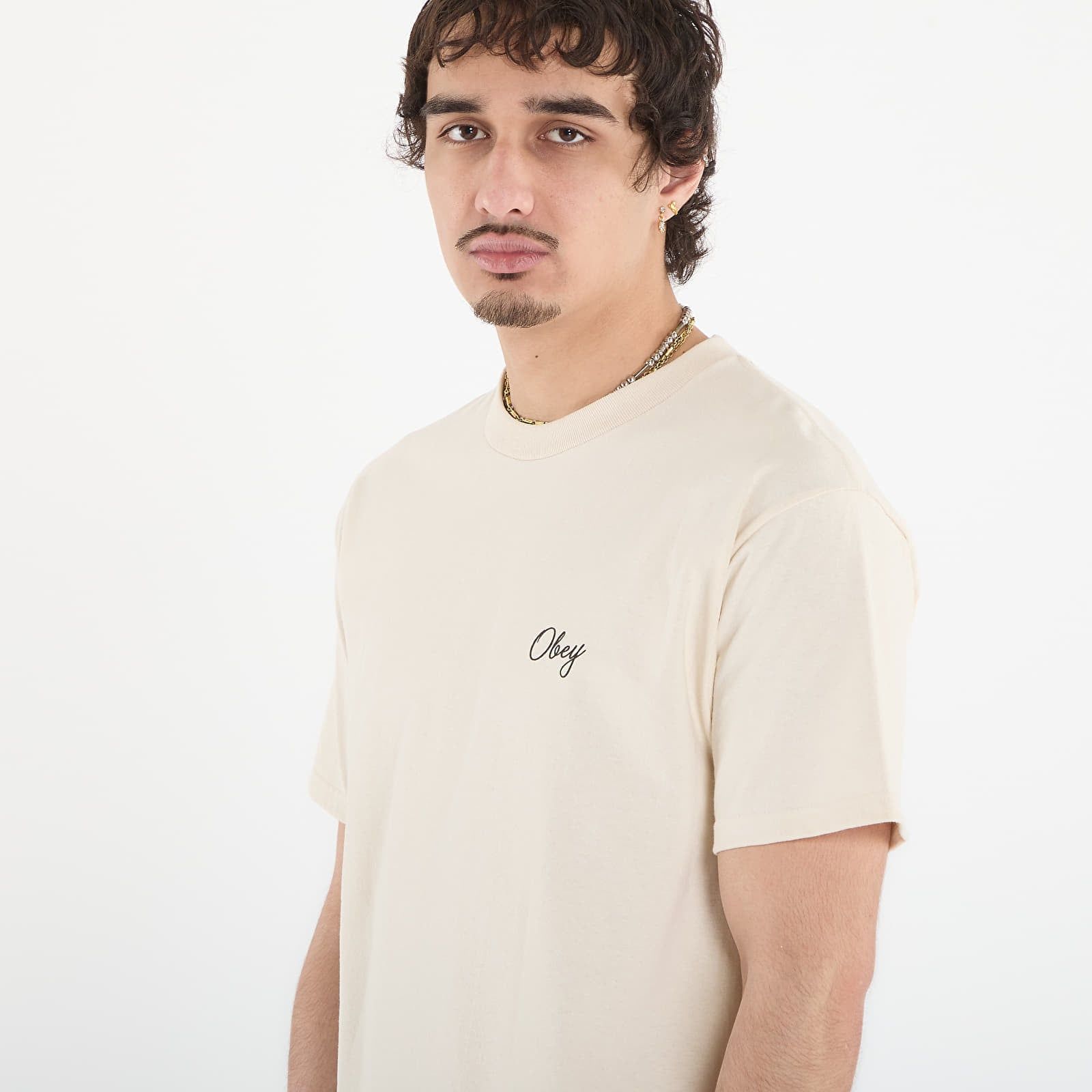 T-shirt OBEY Paper Rose Cream XXL - OBEY Clothing - Modalova