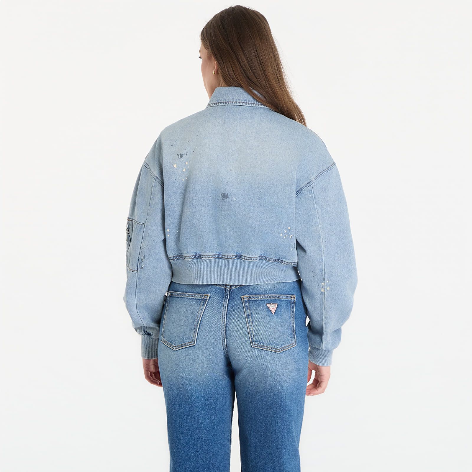 Veste Ls Anna Crop Bomber Jacket XS - GUESS - Modalova