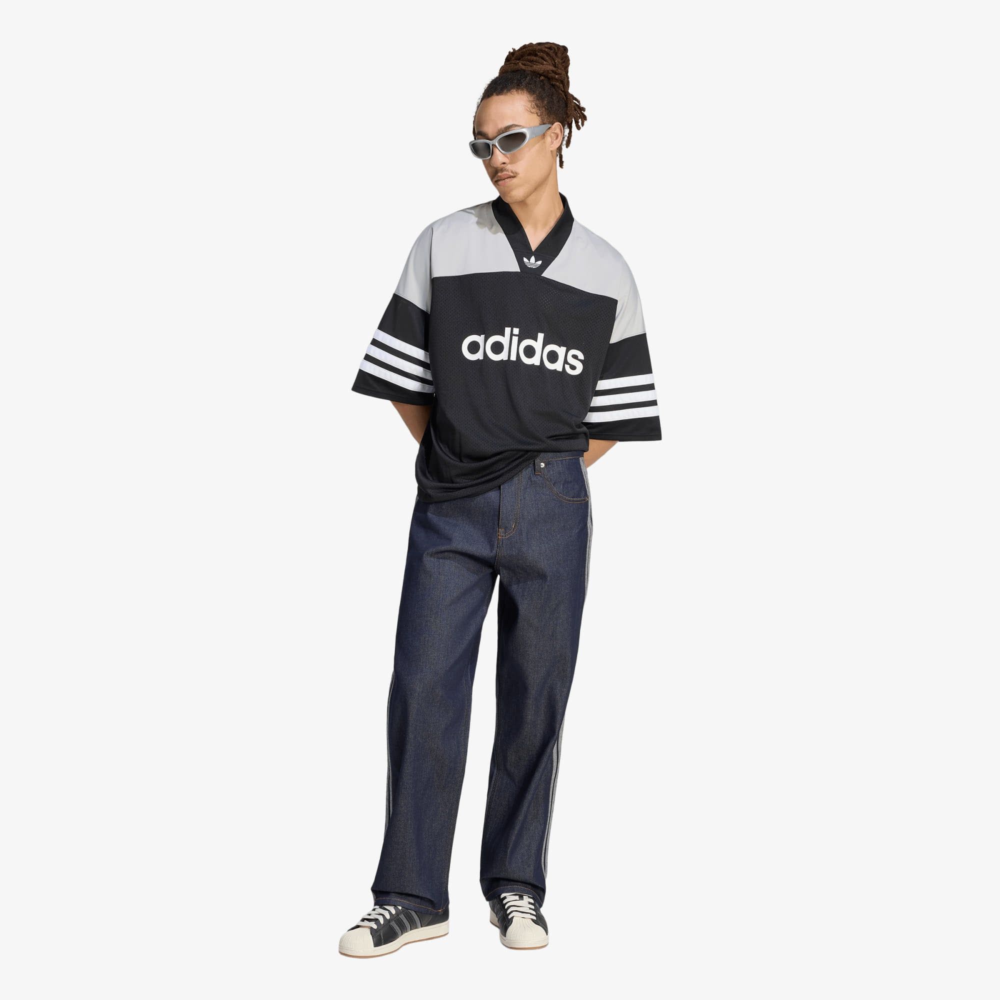 Jeans adidas Firebird Adicolor Denim Jeans Mid-rise Straight Leg 36 - adidas Originals - Modalova