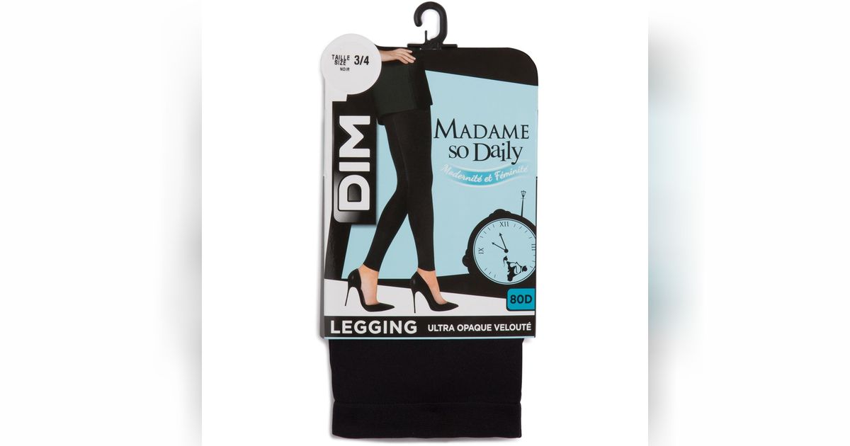 Legging noir opaque velouté 80D Madame so Daily