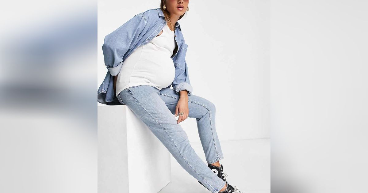 Topshop maternity hot sale mom jeans