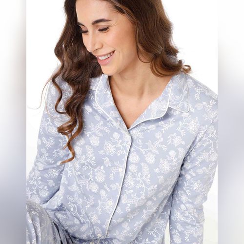 Pyjama zippé bouclette gris en coton