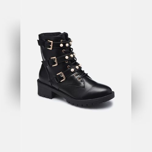 Bianco pearl clearance biker boot