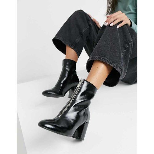bottines noires bershka
